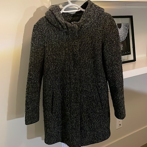 Black Wool Blend Coat - Picture 4 of 13